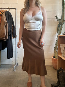 Vintage Brown Knit Skirt