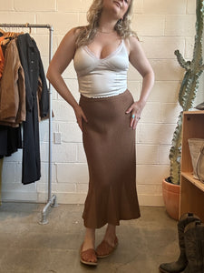 Vintage Brown Knit Skirt