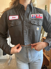 Load image into Gallery viewer, Vintage Cropped Patched Carhartt Button Down
