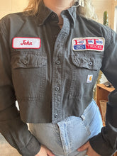 Load image into Gallery viewer, Vintage Cropped Patched Carhartt Button Down