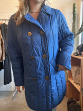 Load image into Gallery viewer, Vintage Blue Long Puffer Jacket