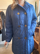 Load image into Gallery viewer, Vintage Blue Long Puffer Jacket
