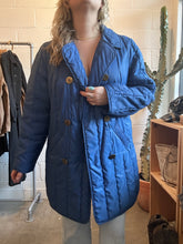 Load image into Gallery viewer, Vintage Blue Long Puffer Jacket