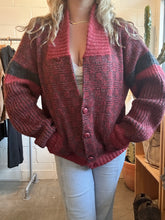 Load image into Gallery viewer, Vintage Red Print Cardigan