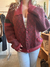Load image into Gallery viewer, Vintage Red Print Cardigan