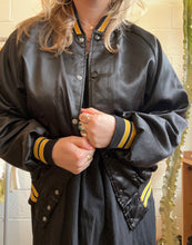 Load image into Gallery viewer, Vintage Black Satin "Dean's Tavern" Bomber Jacket