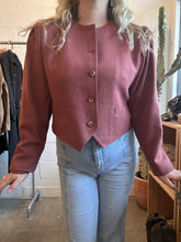 Load image into Gallery viewer, Vintage Button Down Cropped Jacket