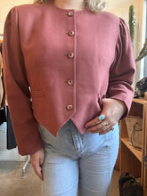 Load image into Gallery viewer, Vintage Button Down Cropped Jacket