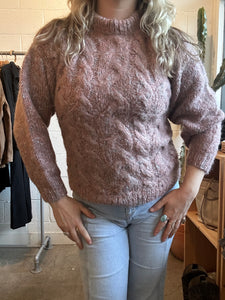 Vintage Cable Knit Chunky Sweater