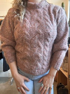 Vintage Cable Knit Chunky Sweater