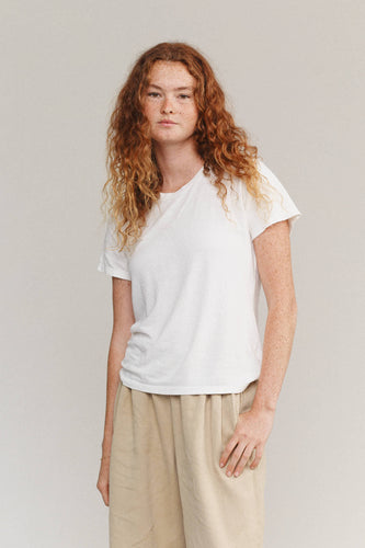 JUNGMAVEN Cropped Lorel Tee - Washed White