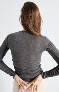 American Vintage - Women's T-Shirt Massachusetts : MELANGE CHARCOAL