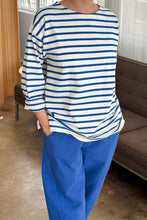 Load image into Gallery viewer, Le Bon Shoppe Marseille Top - Blue Stripe on Cream