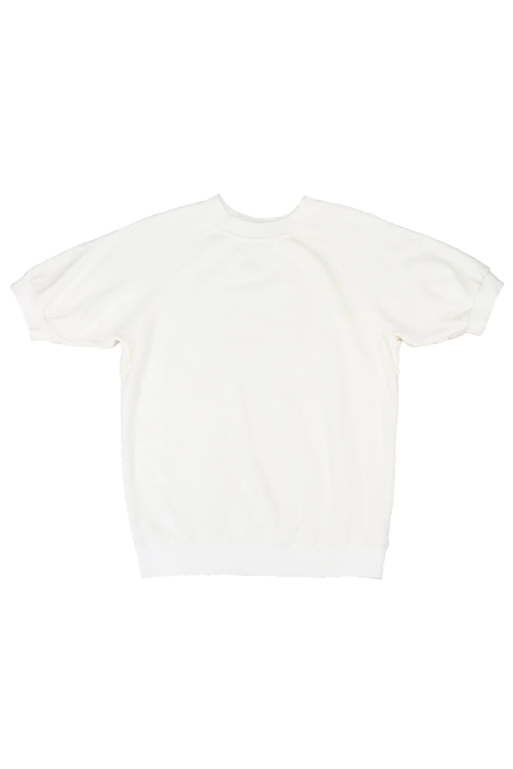 JUNGMAVEN Short Sleeve Raglan Fleece Sweatshirt - Washed White