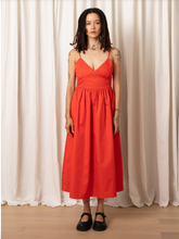 Load image into Gallery viewer, TIE BACK MIDI DRESS - Poppy