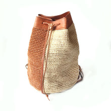 Load image into Gallery viewer, Transito Woven Mini Backpack | Orange-White