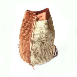 Transito Woven Mini Backpack | Orange-White
