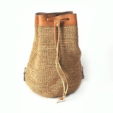 Load image into Gallery viewer, Transito Woven Mini Backpack | Natural with Honey