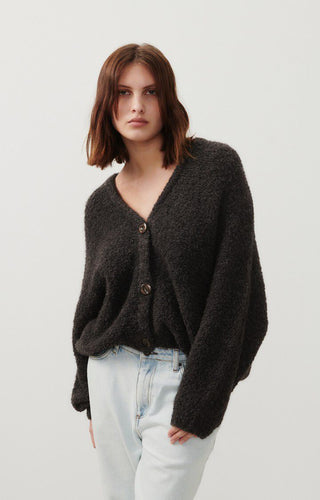 WOMEN'S CARDIGAN ZOLLY -  MELANGE CHARCOAL