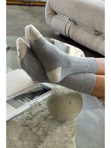 Classic Cashmere Socks - Grey Melange