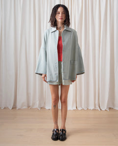 OVERSIZED SHIRT JACKET - Light Denim