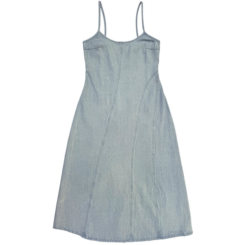 SEAMED TANK DRESS - LIGHT DENIM