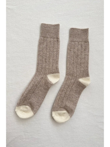 Classic Cashmere Socks - Fawn