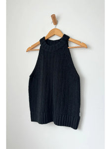 Le Bon Shoppe Claire Cotton Sweater Tank - Black