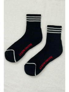 Le Bon Girlfriend  Socks - BLACK