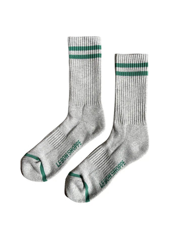 EXTENDED BOYFRIEND SOCKS - Lt. Grey