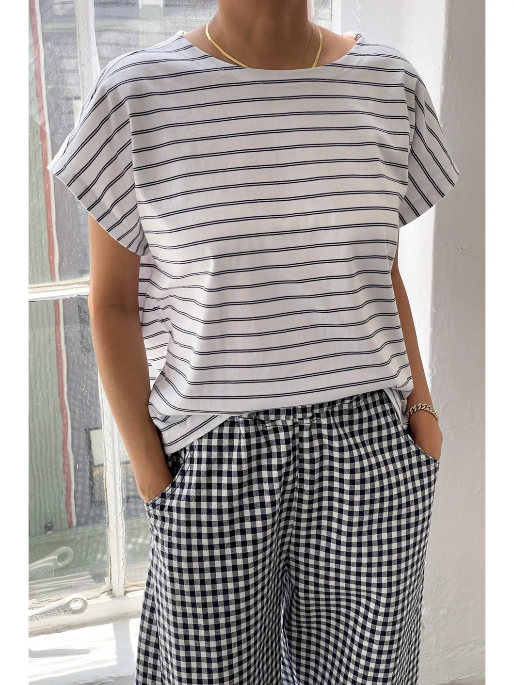 Le Bon Shoppe Chérie Tee  - White/Navy