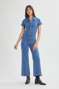 SAILOR JUMPSUIT BREAKER - MID VINTAGE BLUE