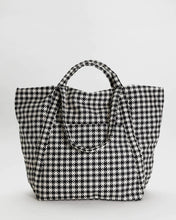 Load image into Gallery viewer, Travel Cloud Bag -  Black &amp; White Pixel Gingham