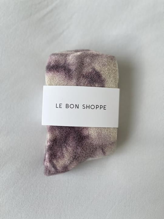 Le Bon Cloud Socks - tie dye mauve