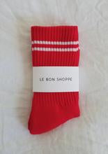 Le Bon Boyfriend Socks - red