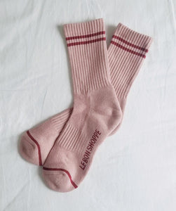 Le Bon Boyfriend Socks - vintage pink