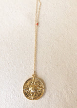 Load image into Gallery viewer, Gold Aztec Coin Necklace