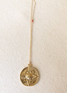 Gold Aztec Coin Necklace