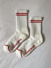 Le Bon Boyfriend Socks - clean white