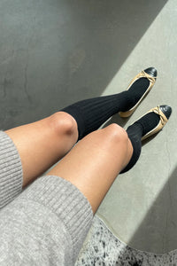 Schoolgirl Socks - Merino Wool Blend  Black