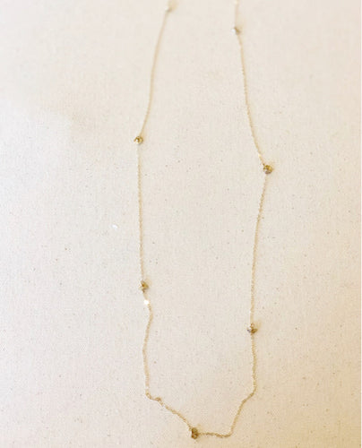 Long Gold Disc Necklace