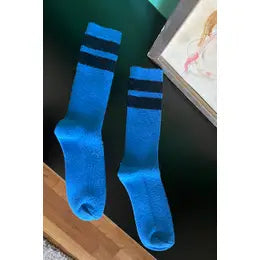 GRANDPA VARSITY SOCKS - BLUE NAVY STRIP