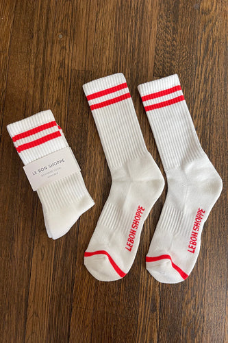 EXTENDED BOYFRIEND SOCKS - CLEAN WHITE