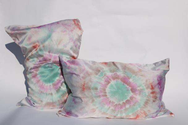 Sea Glass Dream Catcher Silk Pillow Case Set