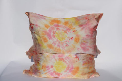 Hand Dyed Silk Pillowcase Set in Solar Plexus